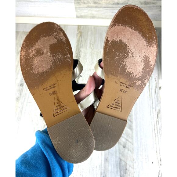 Valentina Rangoni Women’s 9.5 Multicolor Leather Beaded Designer Slip-On Sandals - Picture 6 of 8